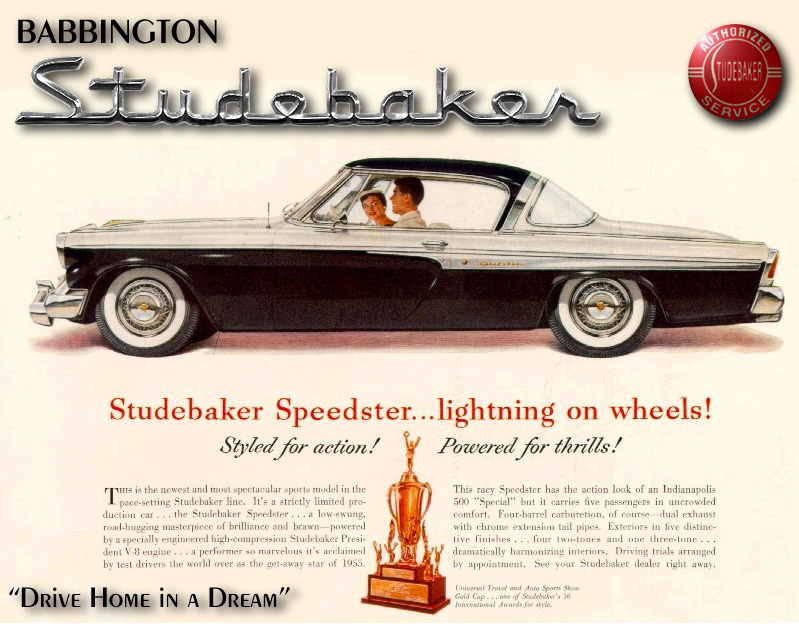 Babbington Studebaker Advertisement, 1955
