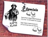 Kap'n Klam Specials