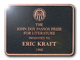 Dos Passos Prize Plaque
